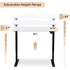 We'Re It Lift it, 48"x24" Electric Sit Stand Desk, Effortless Touch Up/Down, White Top, Black Base VL12BLK4824-459
